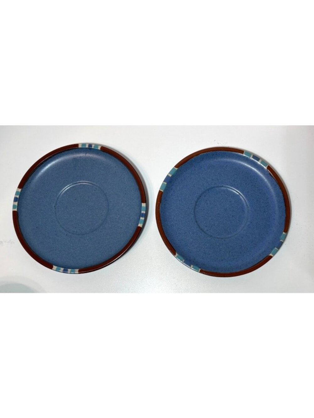 Dansk Mesa Sky Blue Set of 2 Coffee Tea Cup with Saucers - Picture 5 of 7